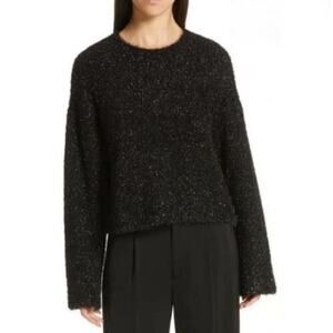 NWT Vince black metallic boxy fit sweater small